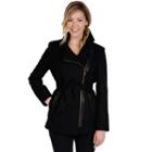 Women's Excelled Asymmetrical Jacket, Size: Large, Black