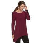 Women's Apt. 9&reg; Handkerchief Hem Tunic, Size: Xxl, Dark Red