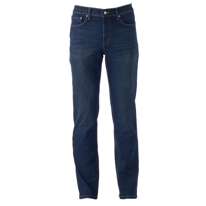 Big & Tall Sonoma Goods For Life&trade; Flexwear Straight-fit Stretch Jeans, Men's, Size: 48x29, Dark Blue