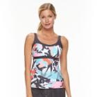 Women's Zeroxposur Printed Empire Tankini Top, Size: 8, Green Oth