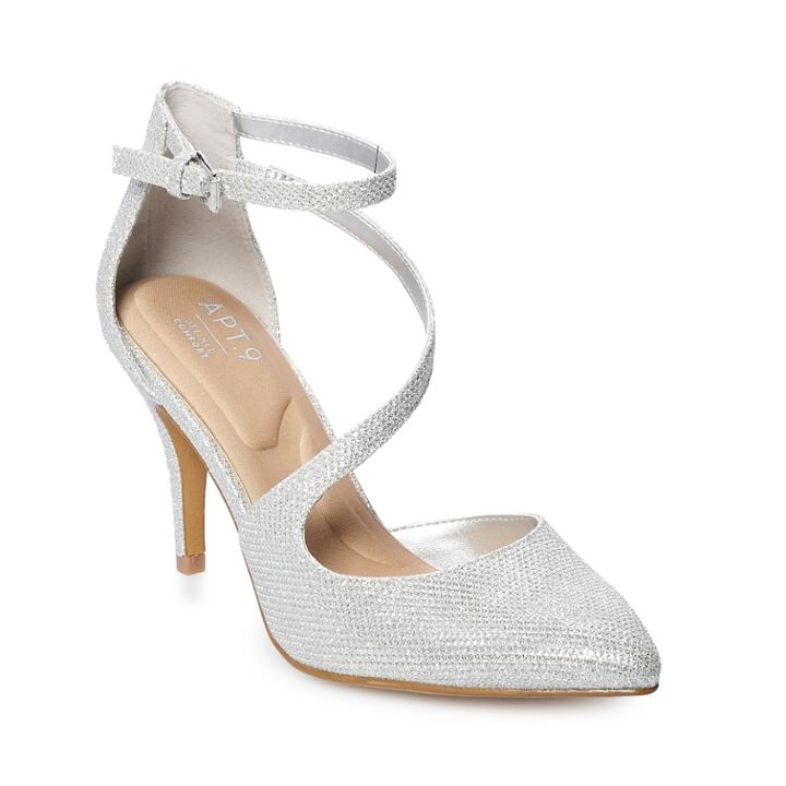 Apt. 9&reg; Frittata Women's High Heels, Size: 9.5 Wide, Silver
