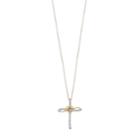 10k Gold 1/10 Carat T.w. Diamond Cross Pendant Necklace, Women's, Size: 18, White