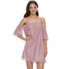 Juniors' Love, Fire Lace Off Shoulder Shift Dress, Teens, Size: Medium, Pink