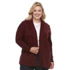 Plus Size Croft & Barrow&reg; Ribbed Sleeve Cardigan, Women's, Size: 3xl, Royale