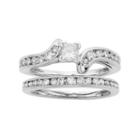 14k Gold Igl Certified 1 Carat T.w. Diamond Bypass Engagement Ring Set, Women's, Size: 5, White