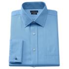 Men's Croft & Barrow&reg; Classic-fit Herringbone French Cuff No Iron Spread-collar Dress Shirt, Size: 14.5-32/33, Dark Blue