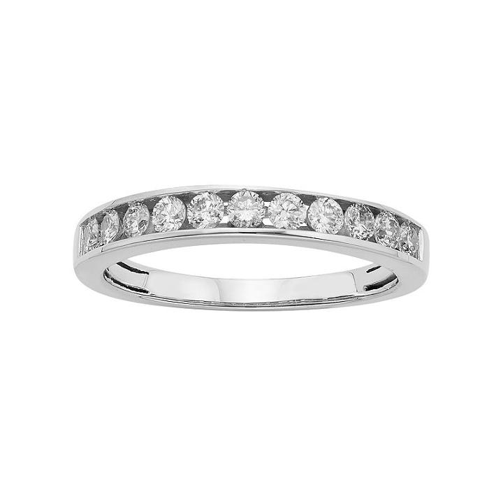Igl Certified Diamond Wedding Ring In 14k Gold (1/2 Carat T.w.), Women's, Size: 8, White