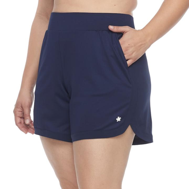 Plus Size Tek Gear&reg; Mixed Media Short, Women's, Size: 1xl, Dark Blue