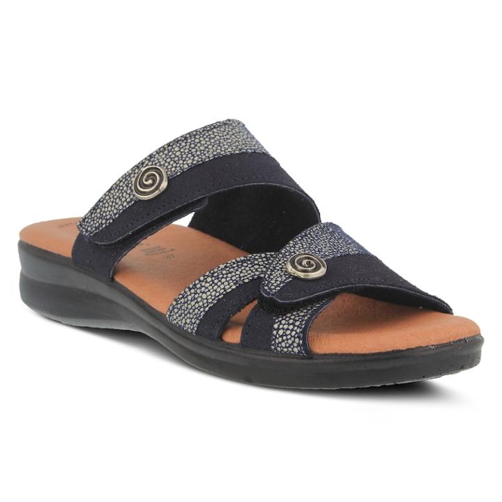Flexus By Spring Step Quasida Women's Slide Sandals, Size: 39, Blue (navy)