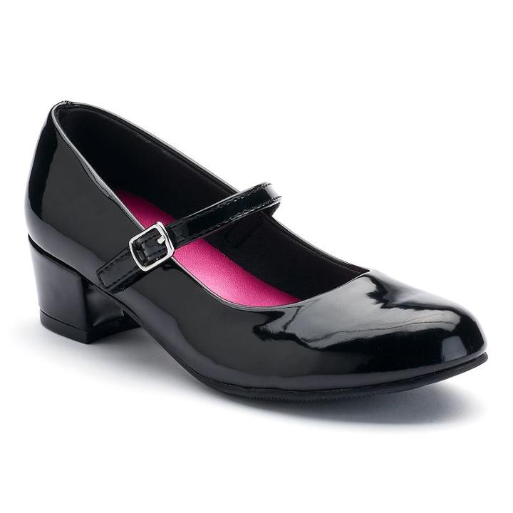So&reg; Trapese Girls' Mary Jane Shoes, Girl's, Size: 4, Black