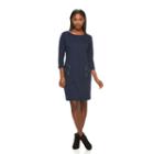 Women's Nina Leonard Embellished Ponte Sheath Dress, Size: Medium, Dark Blue