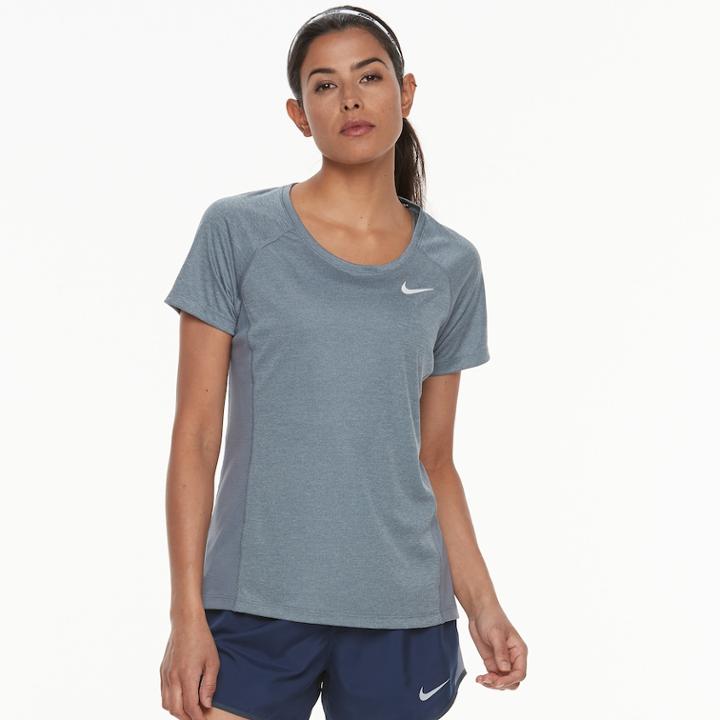 Women's Nike Dry Miler Mesh Running Top, Size: Xl, Blue Other