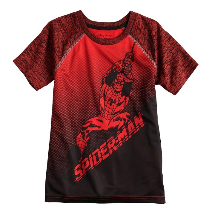 Boys 4-10 Jumping Beans&reg; Marvel Spider-man Active Raglan Tee, Size: 7, Med Red