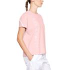 Women's Under Armour Lighter Longer Graphic Short Sleeve Tee, Size: Small, Dark Red