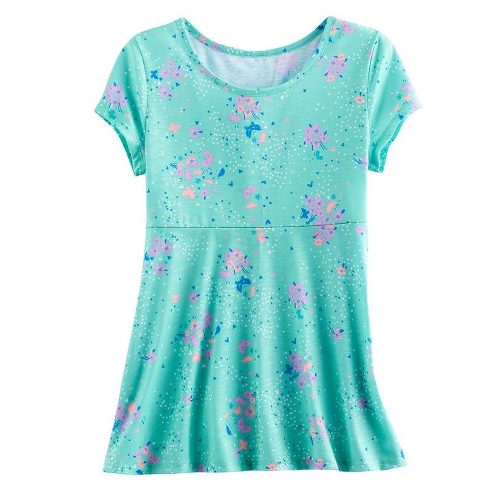 Girls 7-16 & Plus Size So&reg; Patterned Swing Legging Tee, Size: 16, Turquoise/blue (turq/aqua)