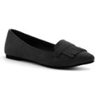 Lc Lauren Conrad Women's Pointed Toe Loafers, Size: 6.5, Black