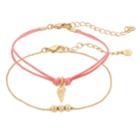 Lc Lauren Conrad Friendship Bracelet Set, Women's, Med Pink