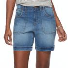 Women's Gloria Vanderbilt Keegan Jean Shorts, Size: 8, Dark Blue