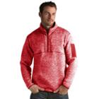 Men's Antigua Fortune Classic-fit Half-zip Pullover Sweater, Size: Xl, Dark Red