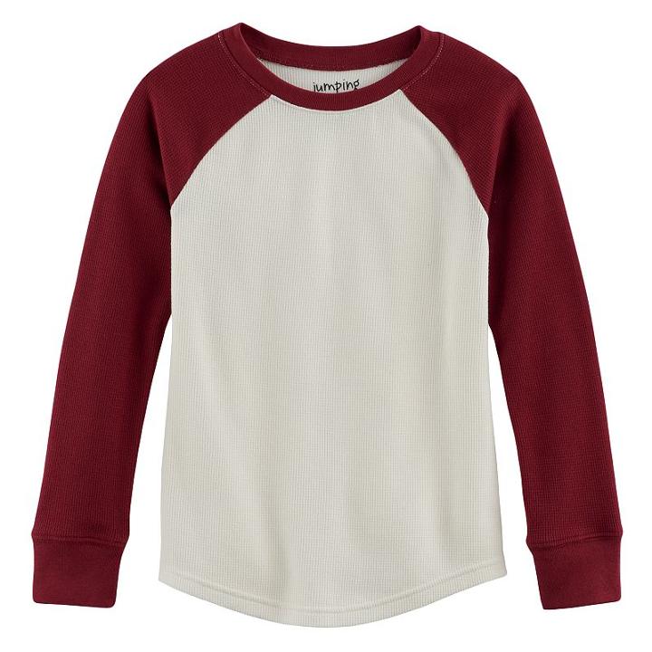 Boys 4-10 Jumping Beans&reg; Raglan Thermal Tee, Size: 5, White Oth
