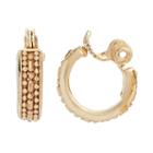 Napier Beaded Chain Nickel Free Clip On Hoop Earrings, Women's, Gold