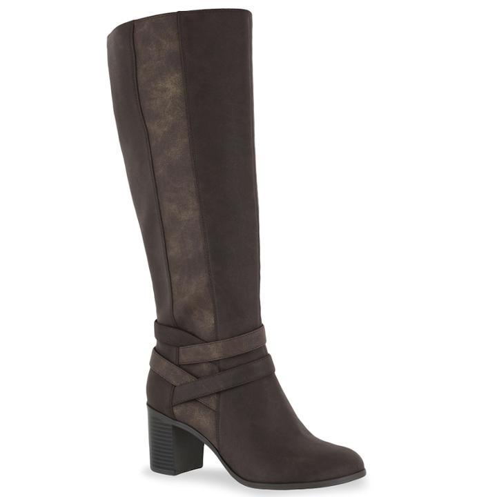 Easy Street Fawn Women's Knee High Boots, Size: Medium (7), Brown Over