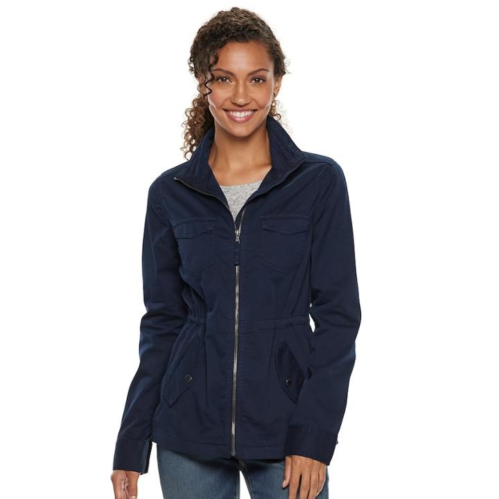 Women's Sonoma Goods For Life&trade; Utility Jacket, Size: Xs, Dark Blue