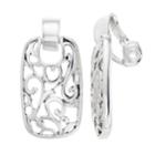 Napier Filigree Doorknocker Clip-on Earrings, Women's, Silver