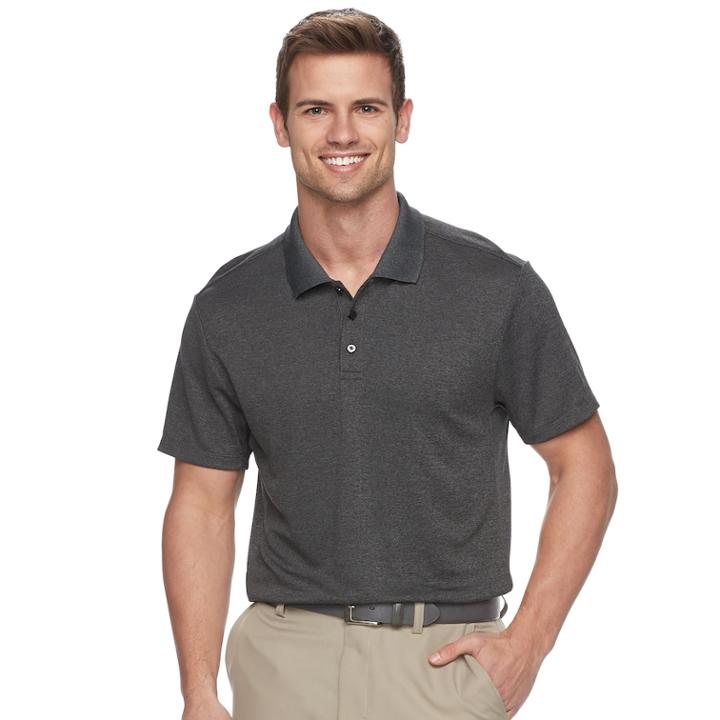 Men's Fila Sport Golf&reg; Fitted Pro Core Performance Polo, Size: Xxl, Med Grey