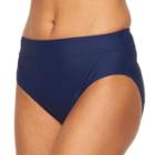 Women's Croft & Barrow&reg; Solid Semi High-waisted Scoop Bottoms, Size: 8, Blue (navy)