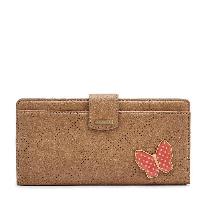 Relic Rfid-blocking Checkbook Wallet, Women's, Lt Brown