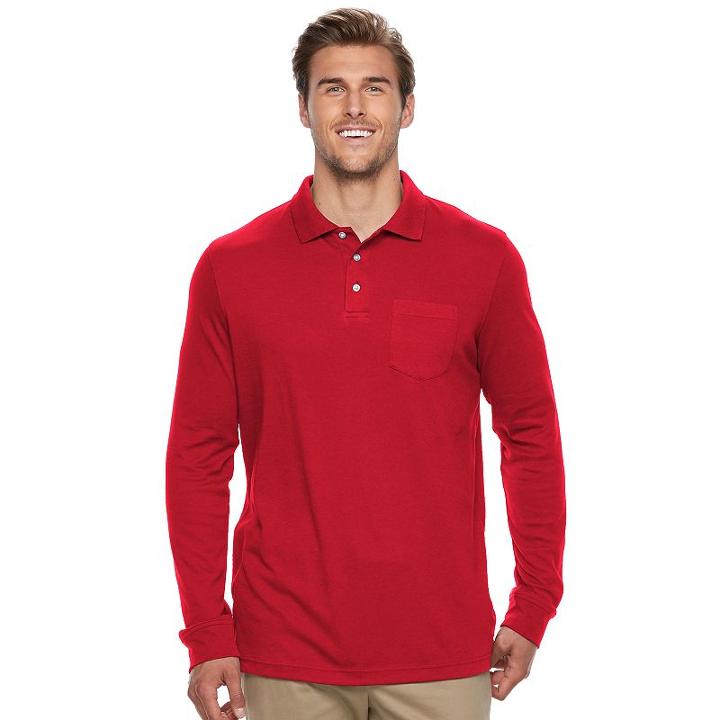Big & Tall Croft & Barrow&reg; Classic-fit Stretch Interlock Polo, Men's, Size: Xl Tall, Med Red