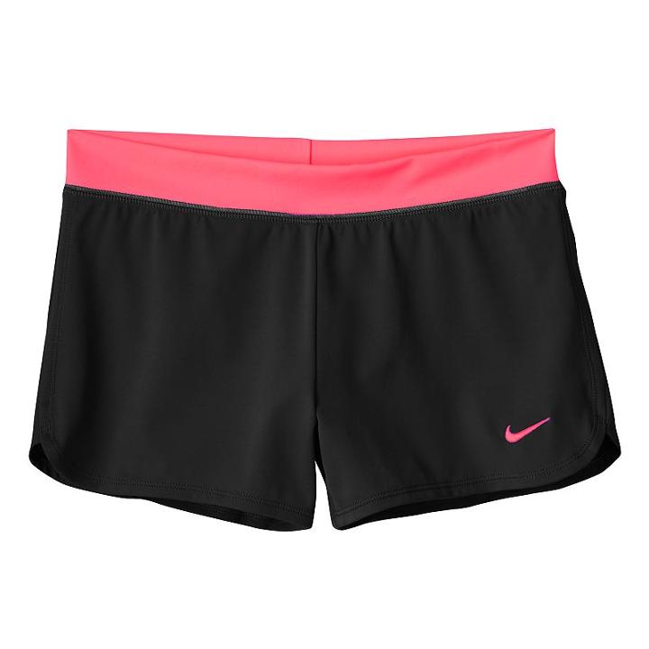 Girls 7-16 Nike Swim Cover-up Shorts, Girl's, Size: 10-12, Black