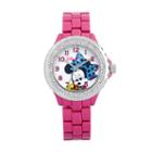 Disney's Minnie Mouse Women's Crystal Watch, Pink