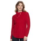 Women's Croft & Barrow&reg; Cable-knit Splitneck Sweater, Size: Small, Med Red