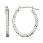 14k White Gold U-hoop Earrings, Women's
