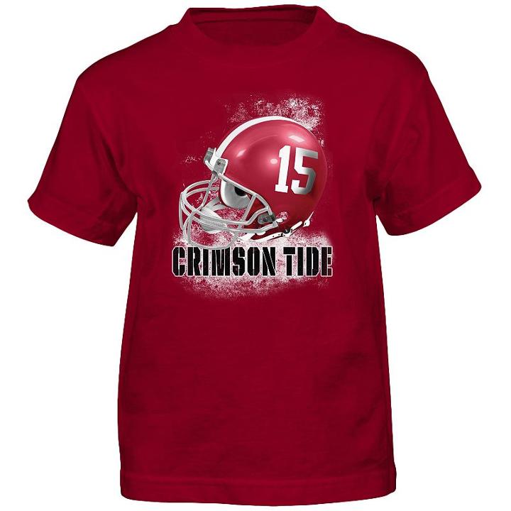 Boys 4-7 Alabama Crimson Tide Helmet Tee, Size: M(5/6), Red