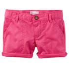 Toddler Girl Carter's Twill Shorts, Size: 4t, Pink