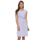 Women's Dana Buchman Print Twist-front Dress, Size: Large, Med Purple