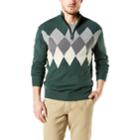 Men's Dockers&reg; Classic-fit Marled Quarter-zip Sweater, Size: Xl, Green