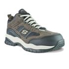Skechers Relaxed Fit Soft Stride Canopy Men's Work Shoes, Size: 10.5, Dark Brown