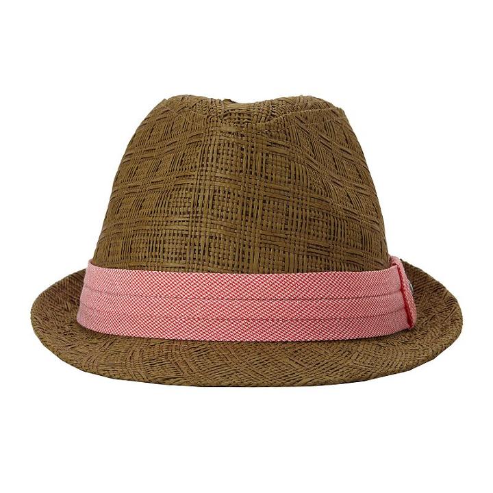 Haggar Glenn Plaid Straw Fedora - Men, Size: L/xl, White