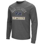 Men's Campus Heritage Pitt Panthers Wordmark Long-sleeve Tee, Size: Small, Grey (charcoal)
