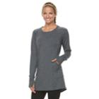 Women's Tek Gear&reg; Side Pocket Tunic, Size: Xs, Dark Grey