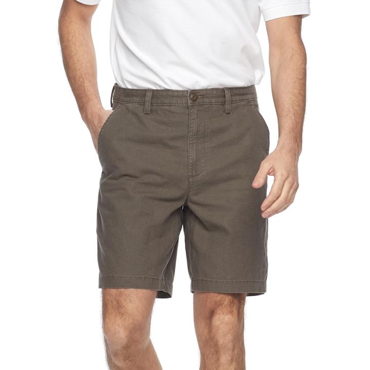 Men's Croft & Barrow&reg; Classic-fit Linen-blend Shorts, Size: 40, Brown