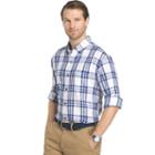 Men's Izod Fieldhouse Regular-fit Plaid Easy-care Button-down Shirt, Size: Xxl, White Oth