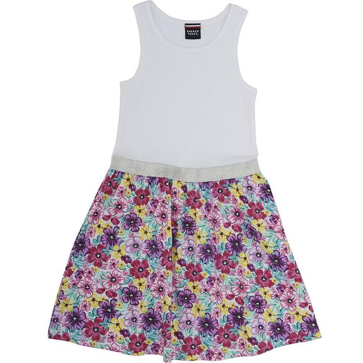 Girls 4-6x French Toast Fit & Flare Dress, Girl's, Size: 4, White