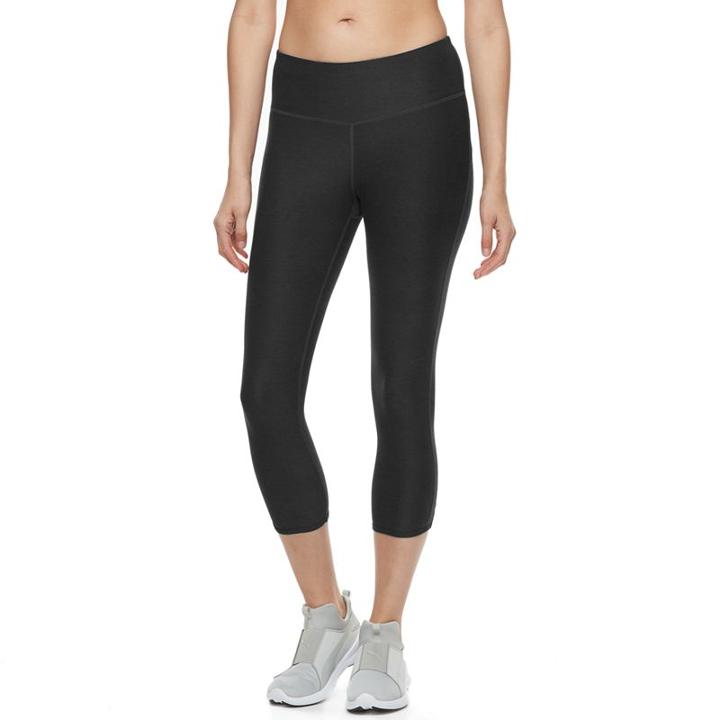 Women's Tek Gear&reg; Lattice Hem Capris, Size: Large, Black