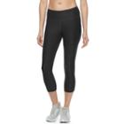 Women's Tek Gear&reg; Lattice Hem Capris, Size: Large, Black