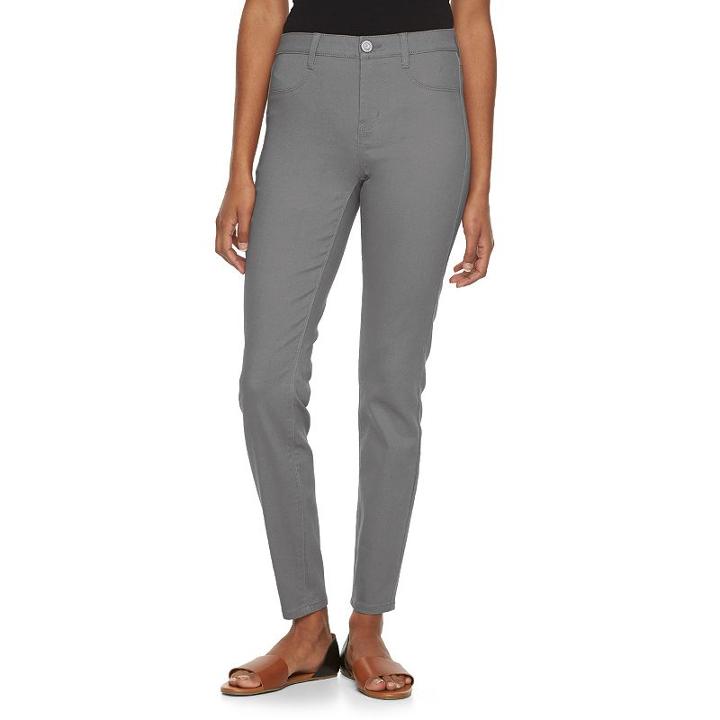 Juniors' So&reg; Perfectly Soft High-waisted Ankle Jeggings, Girl's, Size: 11, Dark Grey